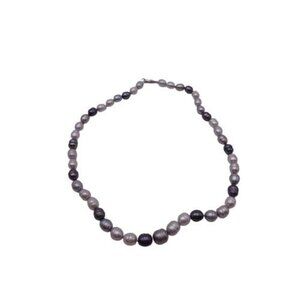 Honora Sterling Silver 925 Freshwater Pearl Graduated Ringed Pearl Necklace